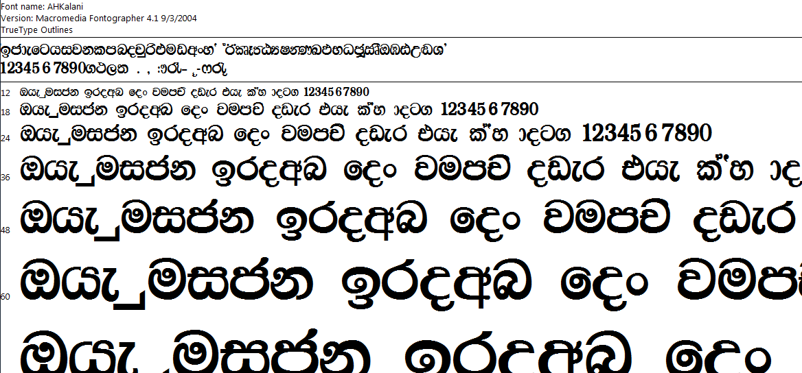 sinhala fonts collection